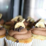 Banana Cupcake filled with rich Banana Cream and frosted with Milk Chocolate Buttercream Frosting